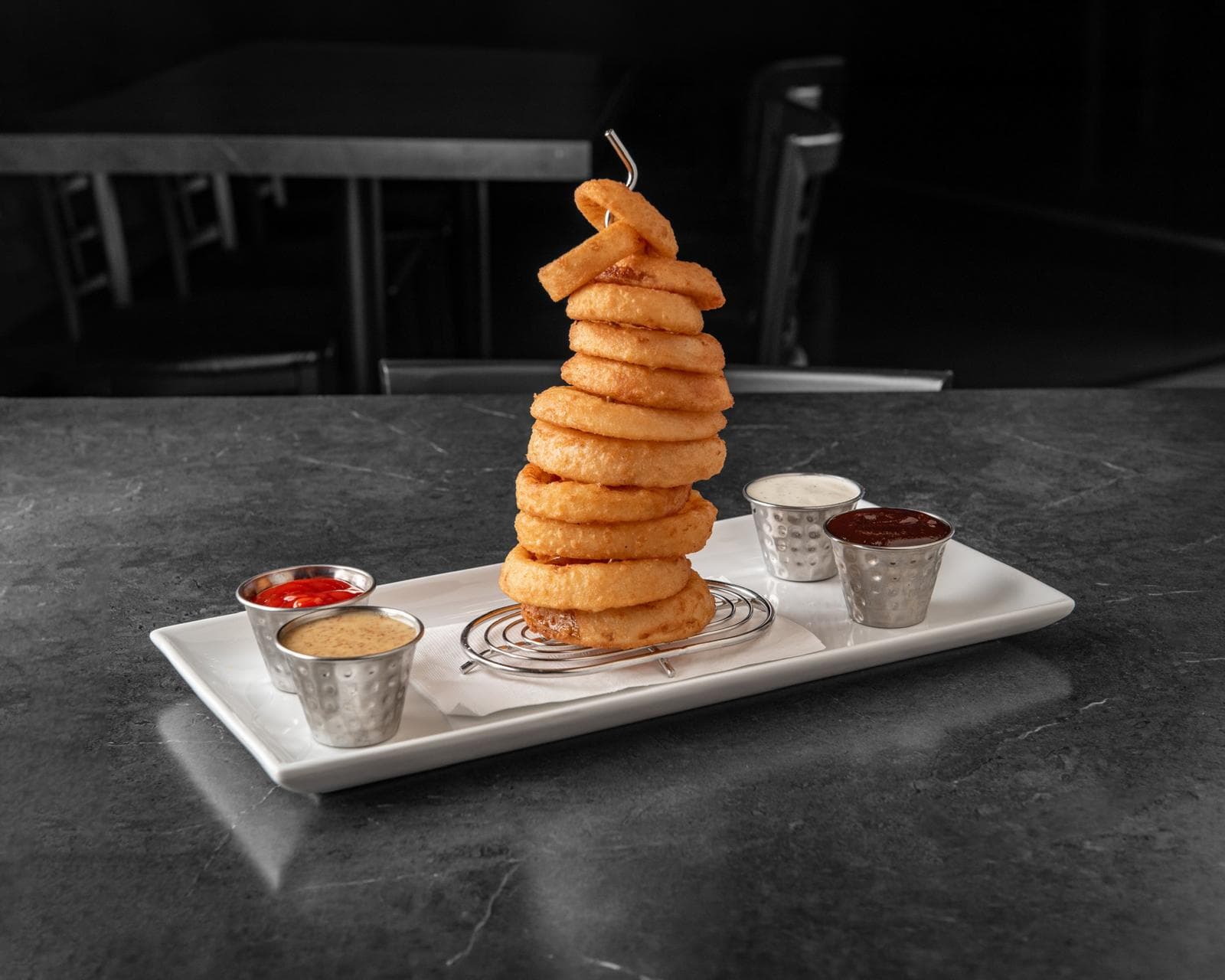 Onion Ring Tower, an appetizer